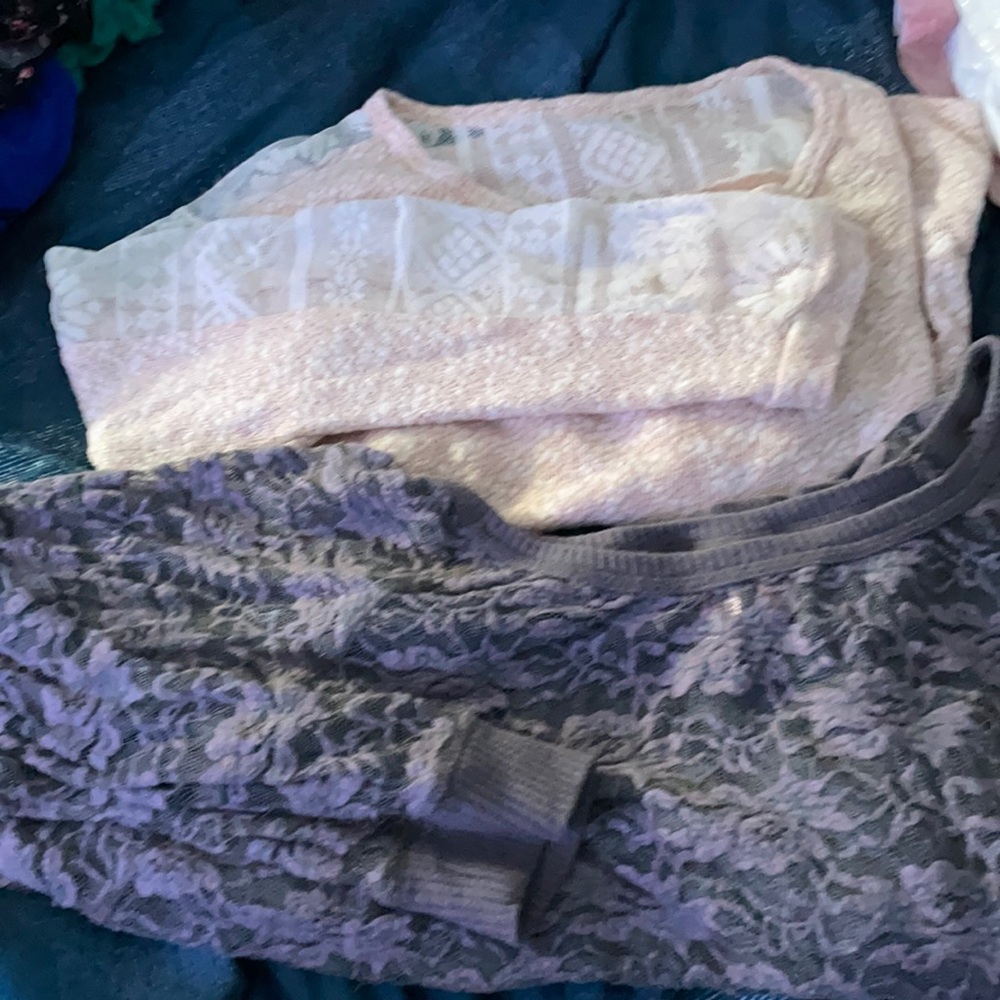 Lace long sleeve over shirts